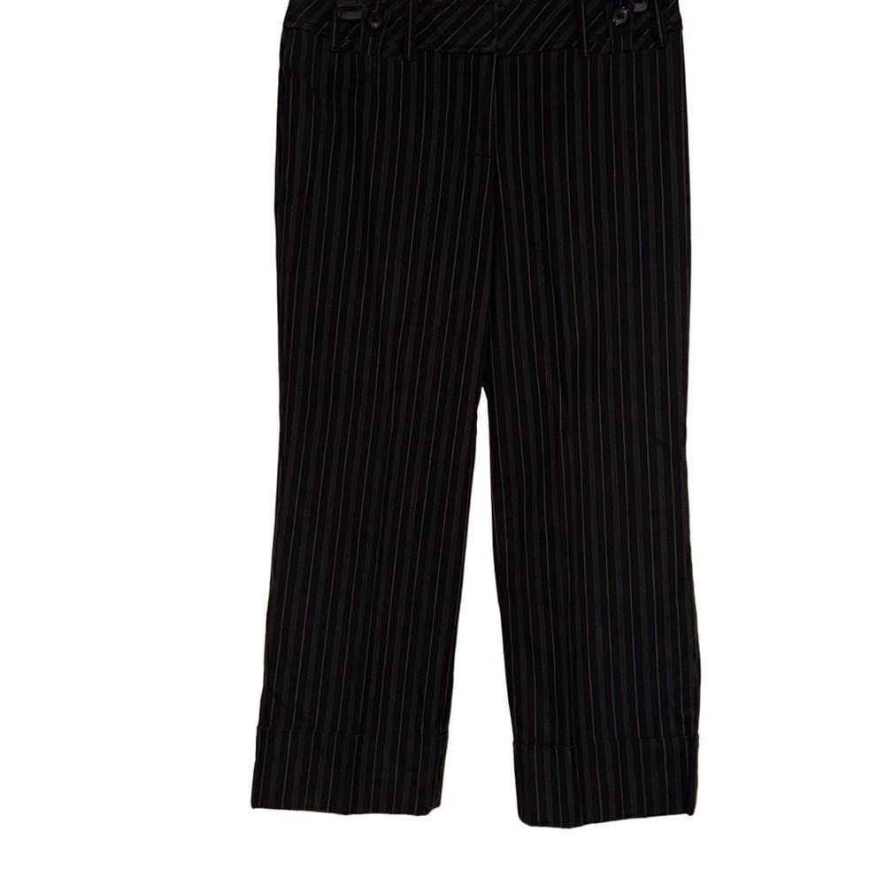 Ann Taylor Loft Ann Ladies Size 2 Stripes Capri Black & White Pants